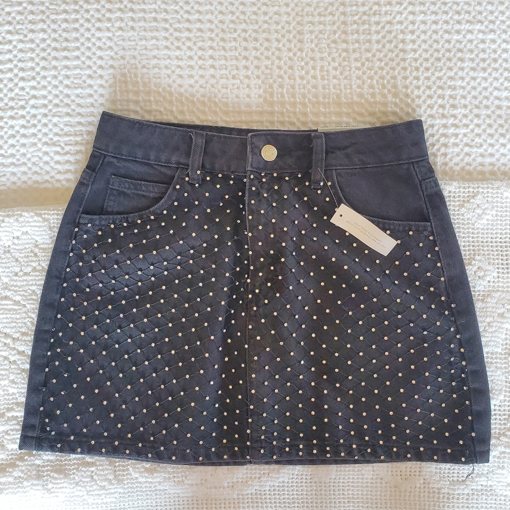 NWT Topshop Diamond Moto Fishnet Skirt - Revolve